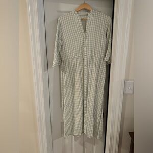 Beau & Ro Gingham Green Dress